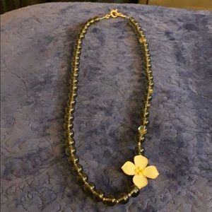 JCrew Long Accent Flower Necklace
